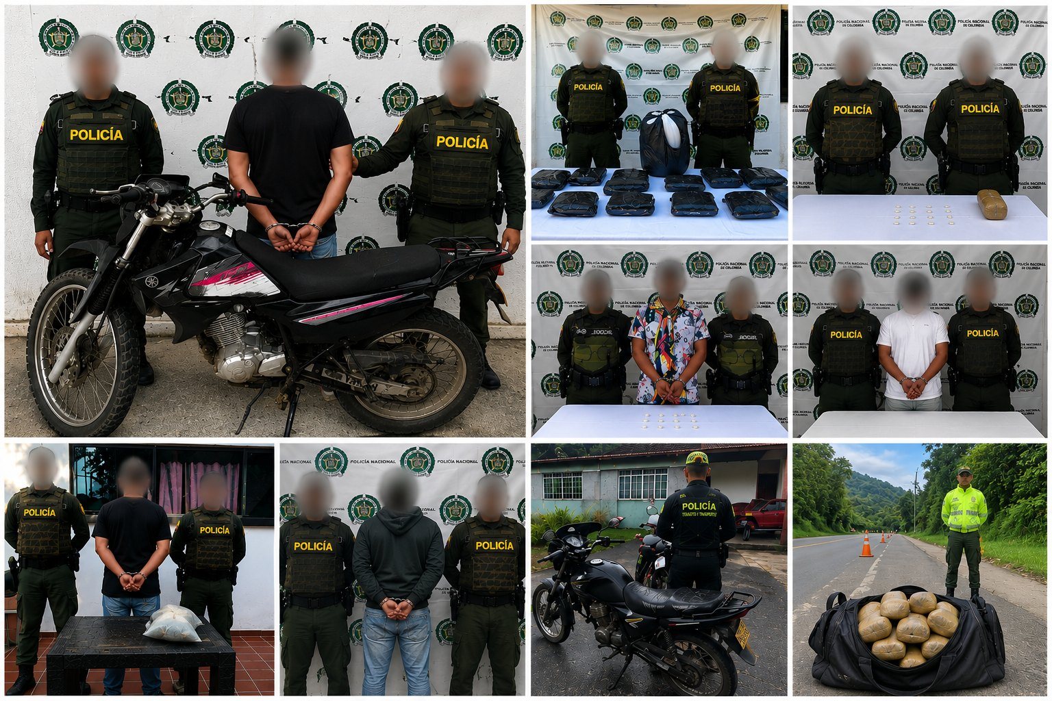 Policía Reporta Capturas, Incautaciones y Recuperación de Motocicletas en Putumayo