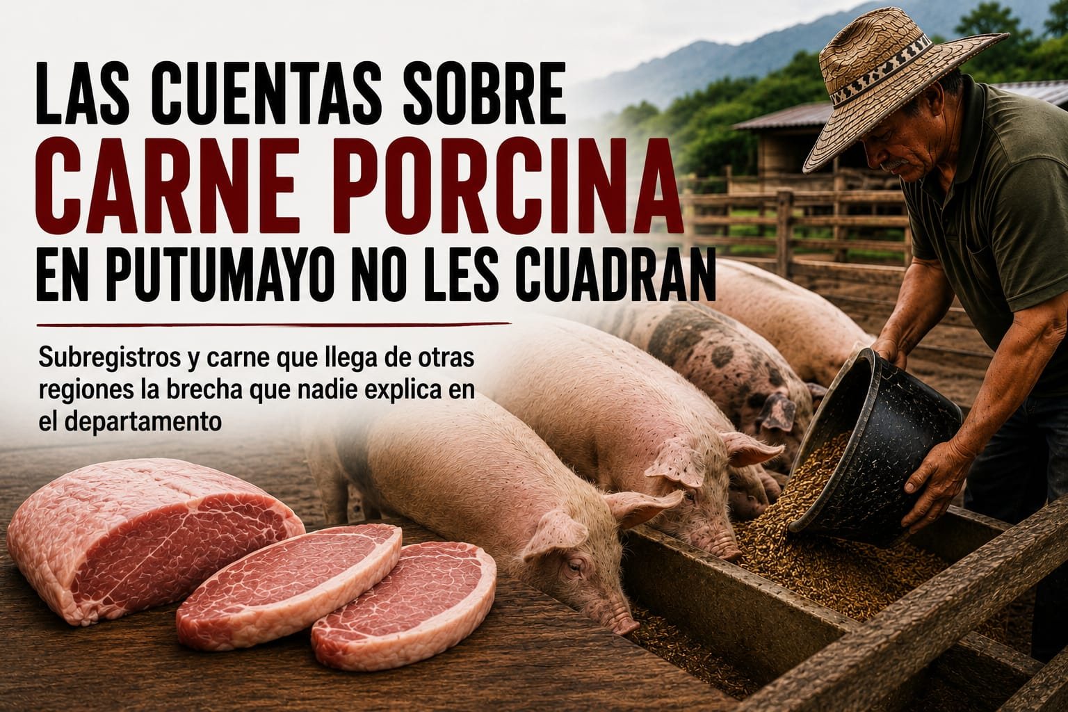 Las cuentas sobre carne porcina en putumayo no les cuadra